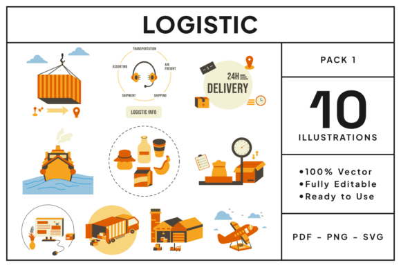 10 Logistic Vector Illustrations for Modern Graphics