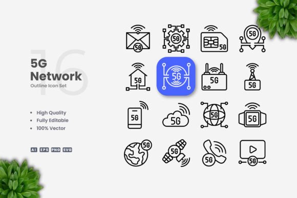5G Network Icons Review for Embroidery Projects