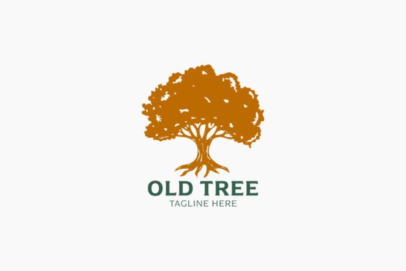 Abstract Illustration Old Tree Logo: Premium Graphics & Logo Templates for Sellers