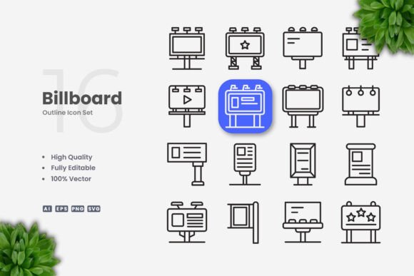 Billboard Icons: Clean Graphics for Handmade Creations