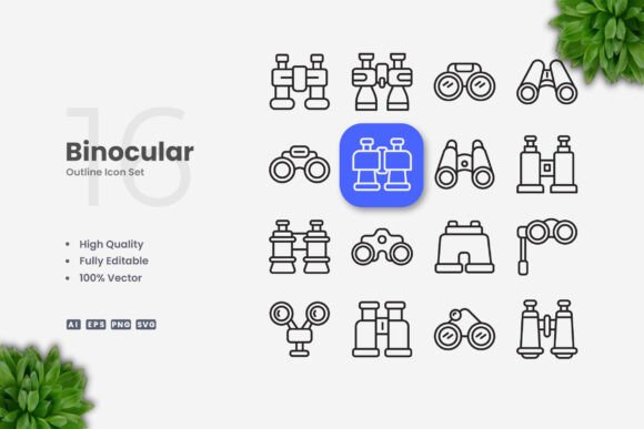 Binocular Icons: Clean Graphics for Digital and Print Products