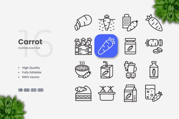 Carrot Icons: A Simple Graphic Asset for Local Business Branding