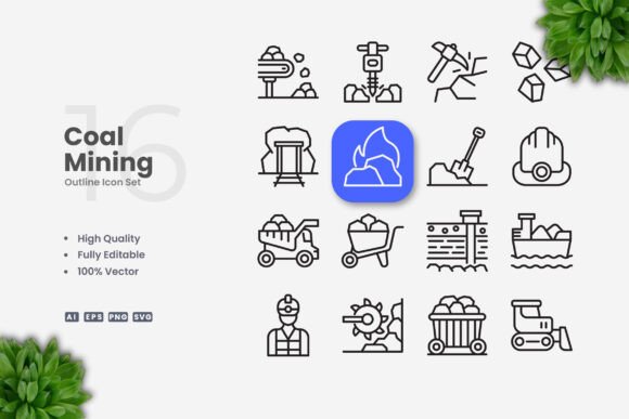 Coal Mining Graphics for Modern Design Projects