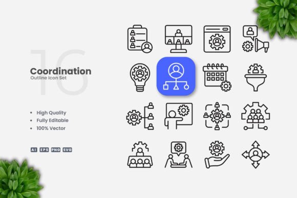 Coordination Outline Icons: A Review of Modern Graphics for Publishers