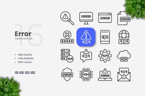 Error Icons: A Versatile Graphic Design Asset for Modern Branding