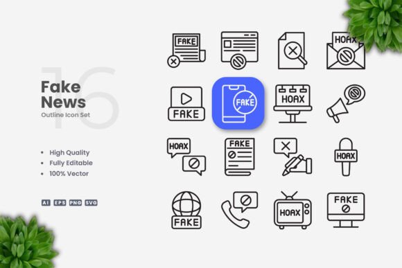Fake News Icons: A Versatile Graphic Asset for Local Branding