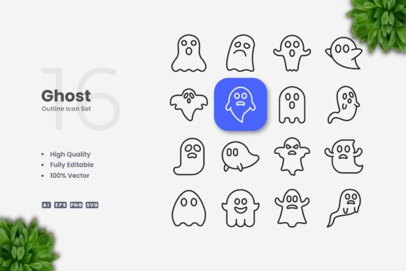Ghost Icons: A Modern Graphic Design Asset for Creative Projects