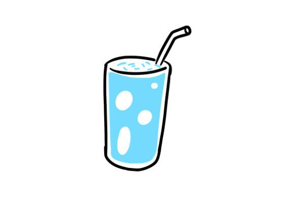 Ice Drink Water Illustration for Graphic Design Projects
