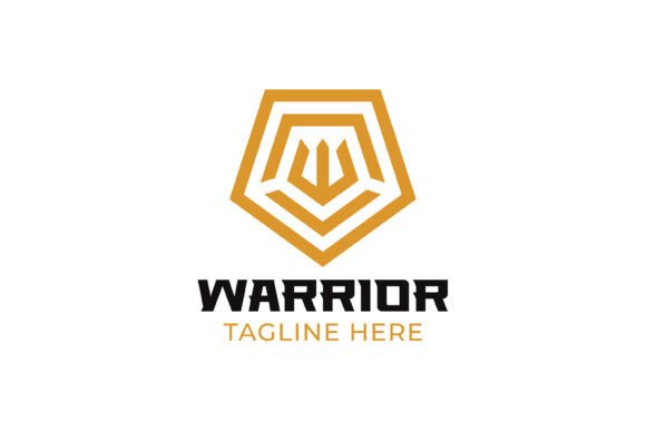Letter W Logo Pentagonal Shape Shield Graphics Review